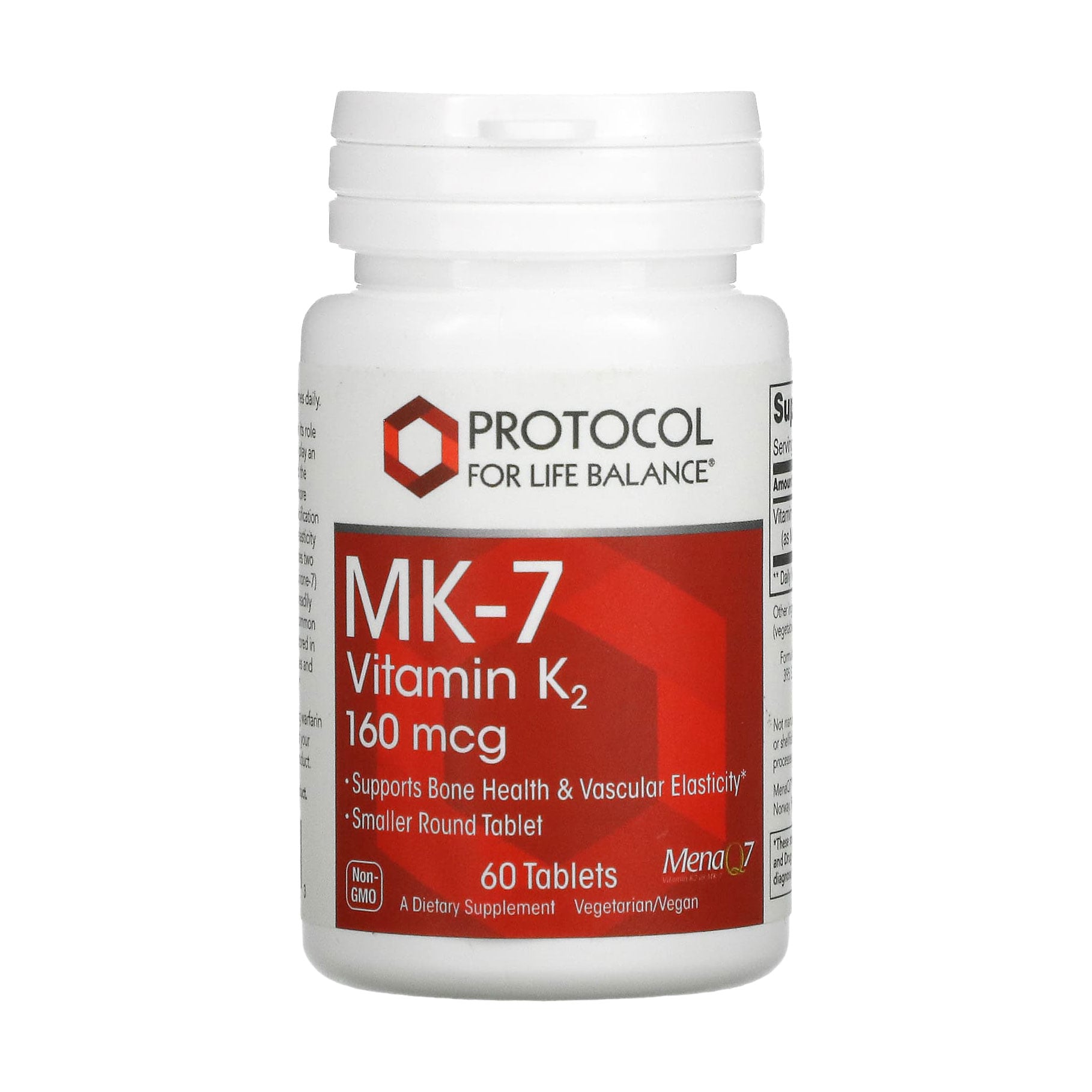 МК-7 Вітамін К2 Protocol For Life Balance MK-7 Vitamin K2, 160 мкг, 60 таблеток